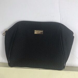 Giorgio Armani NEW Cosmetics Make-Up Beauty Bag Clutch Parfum Patent Mesh Logo